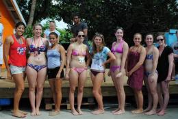 Top 10 Women Finishers from left to right – Betsmara Cruz 23 (PR), Monique Haney 19 ( Assumption College ), Gabriela Oquendo 15 (PR), Kerry Silva 21 ( Assumption College ) Caylee Watson 17 (STX), Carly Eckles 19 ( Assumption College ), Alexandra Golden 21 (MSU), Kait Owen 21 (Assumption) Jen Ryan 20 ( Assumption) Maureen Quirk 19 (Assumption).